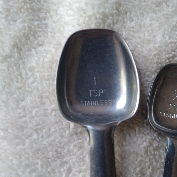 Foley style unbranded measurement spoons long handle 1 tsp 1/2 Tsp & 1/4 Tsp - Picture 6 of 8